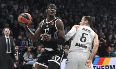 kosarkas Partizana na utakmici Evrolige protiv Reala Madrid u hali Beogradska arena, Beograd 13.02.2026. godine Foto: Marko Metlas Kosarka, Partizan, Evroliga, Real Madrid