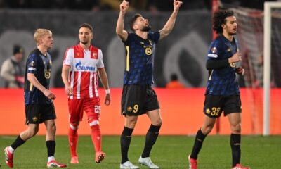 fudbaler Lila na utakmici UEFA Lige Evropa protiv Crvene zvezde na stadionu Rajko Mitic, Beograd 26.02.2026. godine Foto: Marko Metlas Fudbal, Crvena zvezda, UEFA Liga Evropa, LOSC Lil
