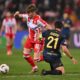 fudbaler Crvene zvezde na utakmici UEFA Lige Evropa protiv LOSC Lila na stadionu Rajko Mitic, Beograd 26.02.2026. godine Foto: Marko Metlas Fudbal, Crvena zvezda, UEFA Liga Evropa, LOSC Lil