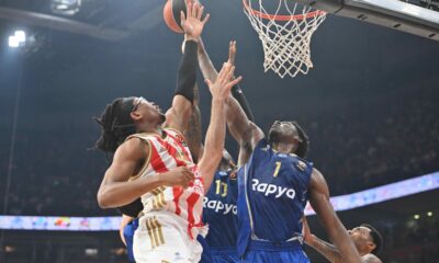 kosarkas Crvene zvezde na utakmici Evrolige protiv Makabija Tel Aviv u hali Beogradska arena, Beograd 06.02.2026. godine Foto: Marko Metlas Kosarka, Crvena zvezda, Evroliga, Makabi Tel Aviv