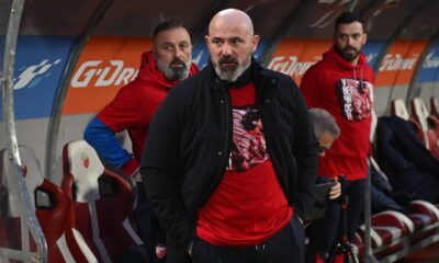 fudbaler Crvene zvezde na utakmici Superlige Prvenstva Srbije protiv Partizana na stadionu Rajka Mitica, Beograd, 22.02.2026. godine Foto: Marko Metlas Fudbal, Crvena zvezda, Superliga Prvenstvo Srbije, Partizan