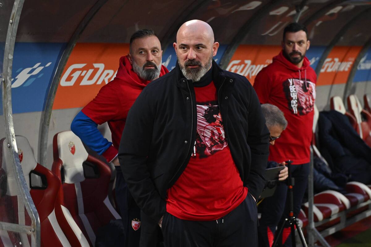 fudbaler Crvene zvezde na utakmici Superlige Prvenstva Srbije protiv Partizana na stadionu Rajka Mitica, Beograd, 22.02.2026. godine Foto: Marko Metlas Fudbal, Crvena zvezda, Superliga Prvenstvo Srbije, Partizan