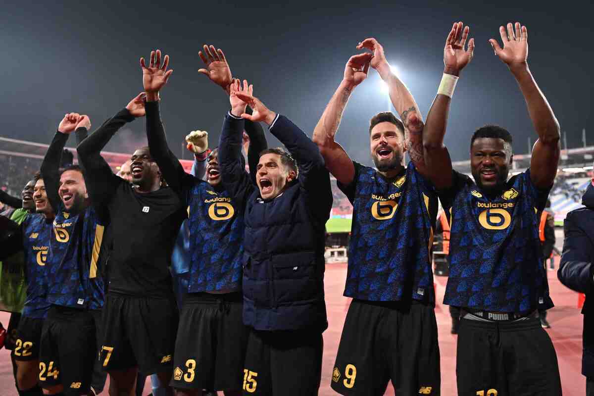 Fudbaleri Lila na utakmici UEFA Lige Evropa protiv Crvene zvezde na stadionu Rajko Mitic, Beograd 26.02.2026. godine Foto: Marko Metlas Fudbal, Crvena zvezda, UEFA Liga Evropa, LOSC Lil