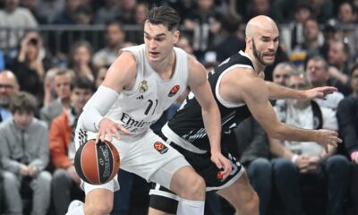 kosarkas Real Madrida na utakmici Evrolige protiv Partizana u hali Beogradska arena, Beograd 13.02.2026. godine Foto: Marko Metlas Kosarka, Partizan, Evroliga, Real Madrid