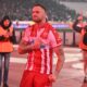 fudbaler Crvene zvezde na utakmici Superlige Prvenstva Srbije protiv Partizana na stadionu Rajka Mitica, Beograd, 22.02.2026. godine Foto: Marko Metlas Fudbal, Crvena zvezda, Superliga Prvenstvo Srbije, Partizan