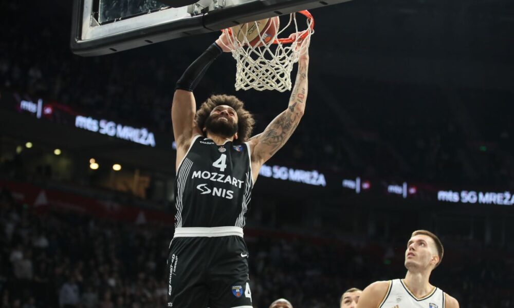kosarkas Partizana na utakmici ABA lige protiv Dubaija u hali Beogradska Arena, Beograd 09.02.2026. godine Foto: Ivica Veselinov / MN PRESS KOSARKA, BASKETBALL, ABA LIGA, ABA LEAGUE, JADRANSKA LIGA, ADRIATIC LEAGUE, KK PARTIZAN, DUBAI, BC DUBAI