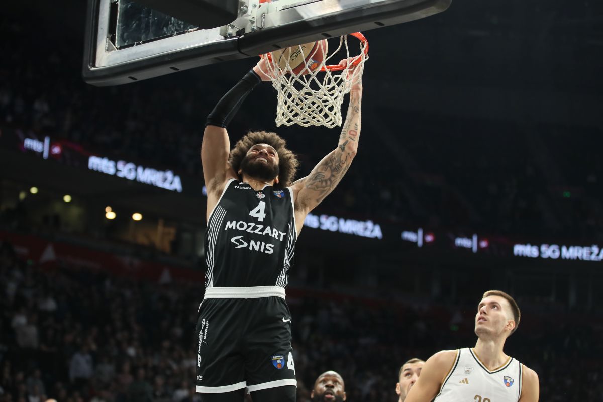 kosarkas Partizana na utakmici ABA lige protiv Dubaija u hali Beogradska Arena, Beograd 09.02.2026. godine Foto: Ivica Veselinov / MN PRESS KOSARKA, BASKETBALL, ABA LIGA, ABA LEAGUE, JADRANSKA LIGA, ADRIATIC LEAGUE, KK PARTIZAN, DUBAI, BC DUBAI
