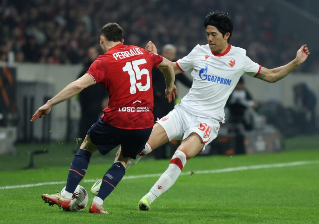 LILLE vs CRVENA ZVEZDA Lille, 19.02.2026. foto: MN Press / dt Futbal, UEFA, Liga Evrope, Lil, Crvena zvezda