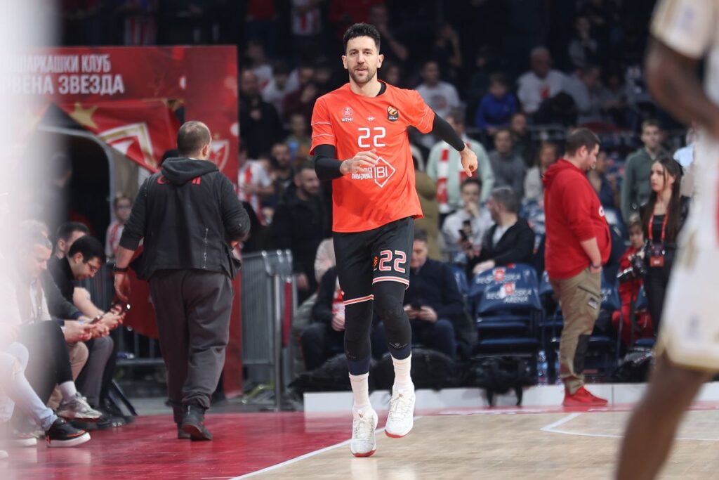 kosarkas Crvene Zvezde na utakmici Evrolige protiv Hapoela u hali Beogradska Arena, Beograd 03.02.2026. godine Foto: Ivica Veselinov / MN PRESS KOSARKA, BASKETBALL, EVROLIGA, EUROLEAGUE, CRVENA ZVEZDA, HAPOEL TEL AVIV