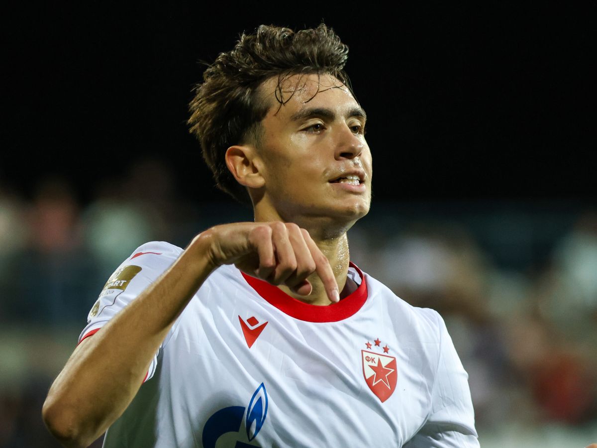 ALEKSA DAMJANOVIC fudbaler Crvene zvezde na utakmici Superlige Prvenstva Srbije protiv Mladosti Lucani na stadionu Mladosti, Lucani, 15.08.2025. godine Foto: MN PRESS Fudbal, Crvena zvezda, Superliga Prvenstvo Srbije, Mladost Lucani