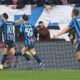 Atalanta's Lazar Samardzic celebrates after scoring during the Italian Serie A soccer match between A.C Atalanta B.C. and Napoli in Bergamo, Italy, Sunday, Feb. 22, 2026. (Stefano Nicoli/Lapresse via AP)