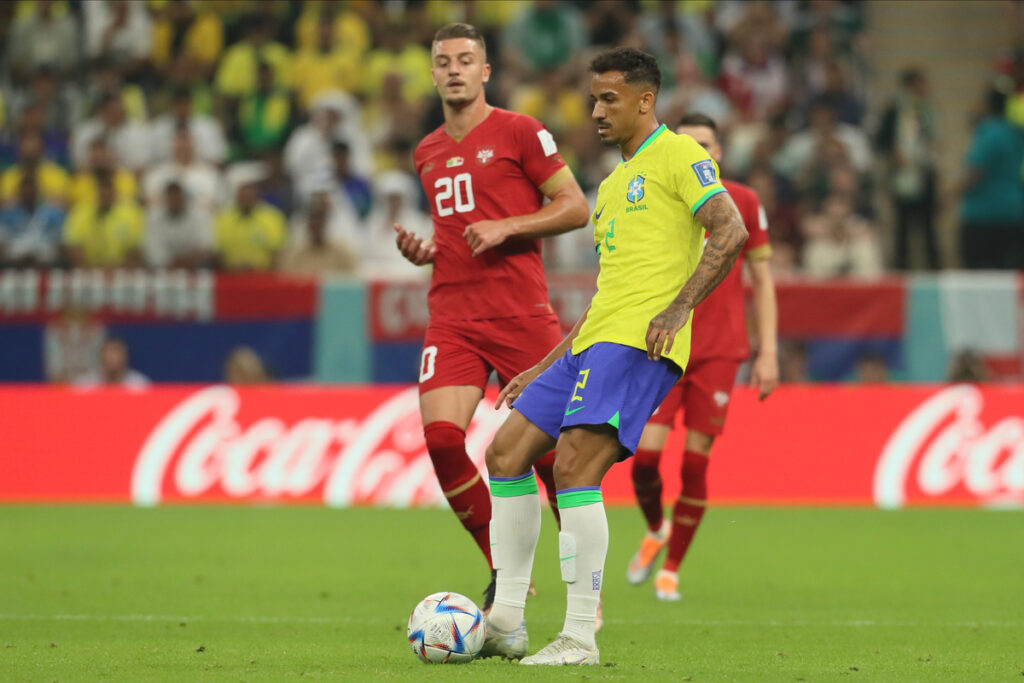 DANILO fudbaler reprezentacije Brazila na utakmici FIFA Svetskog prvenstva 2022 protiv Srbije na stadionu Lusail, Doha, 24.11.2022. godine Foto: Marko Metlas
Fudbal, Srbija, Brazil, FIFA Svetsko prvenstvo 2022, Katar