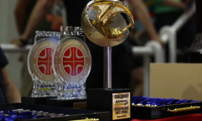TROFEJ KLS na utakmici finala Superlige Srbije kosarkasa FMP Zeleznika protiv Crvene Zvezde u hali FMP Arena, Beograd 11.06.2023. godine Foto: Ivica Veselinov / MN PRESS KOSARKA, BASKETBALL, KLS, SUPERLIGA, FINALE, PRVENSTVO SRBIJE, NATIONAL CHAMPIONSHIP, FMP ZELEZNIK, KK CRVENA ZVEZDA MERIDIANBET