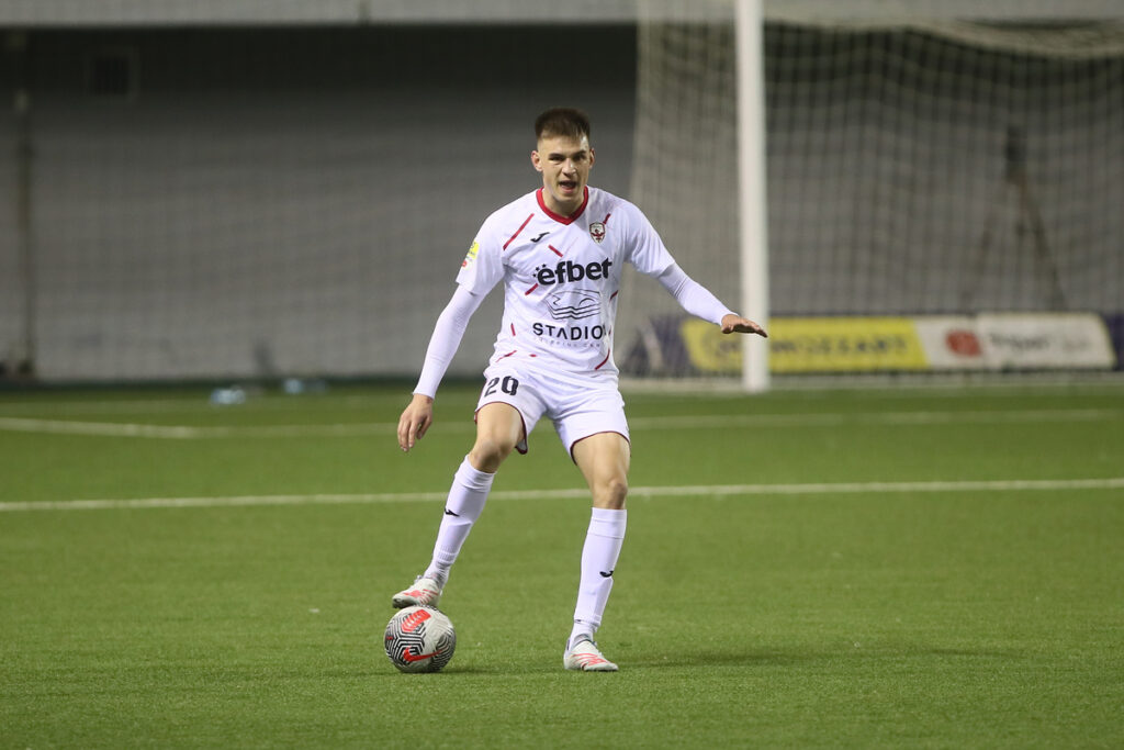 MILJAN KRPIC fudbaler Vozdovca na utakmici Mocart Superlige protiv Napretka na stadionu Vozdovca, Beograd 19.02.2024. godine Foto: Ivica Veselinov / MN PRESS FUDBAL, FOOTBALL, MOZZART SUPERLIGA, MOCART SUPERLIGA, PRVENSTVO SRBIJE, NATIONAL CHAMPIONSHIP, VOZDOVAC, NAPREDAK KRUSEVAC