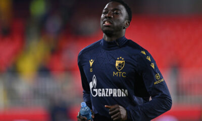 SILAS KATOMPA fudbaler Crvene zvezde na utakmici Superlige Prvenstva Srbije protiv Vojvodine Novi Sad na stadionu Karadjordje, Novi Sad 29.03.2025. godine Foto: Marko Metlas Fudbal, Crvena zvezda, Superliga Prvenstvo Srbije, Vojvodina Novi Sad