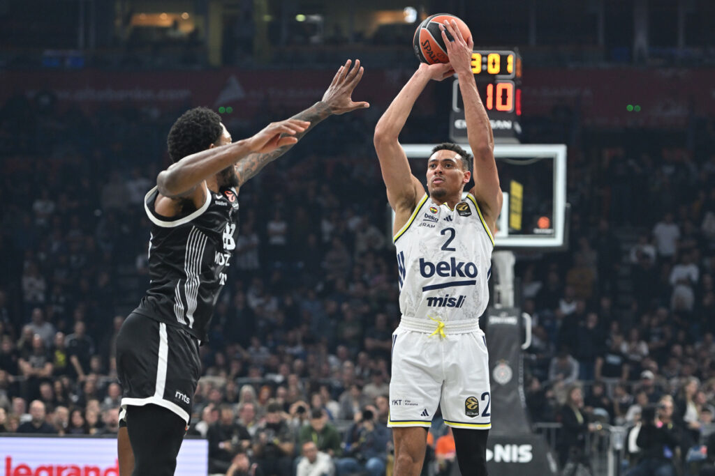 WADE BALDWIN IV Vejd Boldvin kosarkas Fenerbahcea Istanbul na utakmici Evrolige protiv Partizana u hali Beogradska arena, Beograd 21.11.2025. godine Foto: Marko Metlas
Kosarka, Partizan, Evroliga, Fenerbahce Istanbul