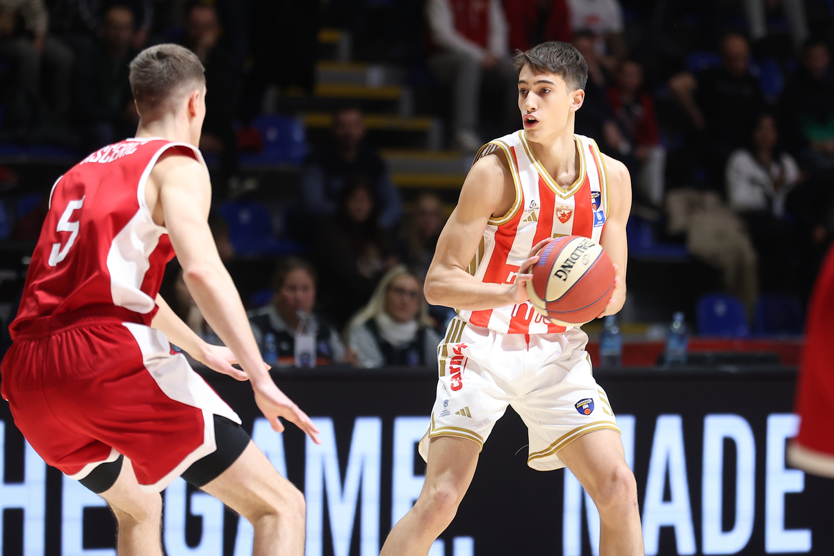 ALEKSEJ NEDELJKOVIC kosarkas Crvene Zvezde na utakmici ABA lige protiv Beca u hali Aleksandar Nikolic, Beograd 26.01.2026. godine Foto: Ivica Veselinov / MN PRESS KOSARKA, BASKETBALL, ABA LIGA, ABA LEAGUE, JADRANSKA LIGA, ADRIATIC LEAGUE, KK CRVENA ZVEZDA, BEC, BC VIENNA
