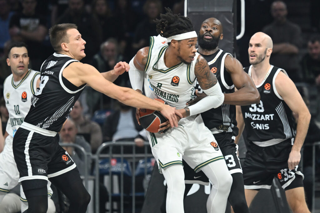 RICHAUN HOLMES Ricon Holms kosarkas Panatinikosa Atina na utakmici Evrolige protiv Partizana u hali Beogradska arena, Beograd 05.02.2026. godine Foto: Marko Metlas Kosarka, Partizan, Evroliga, Panatinaikos Atina