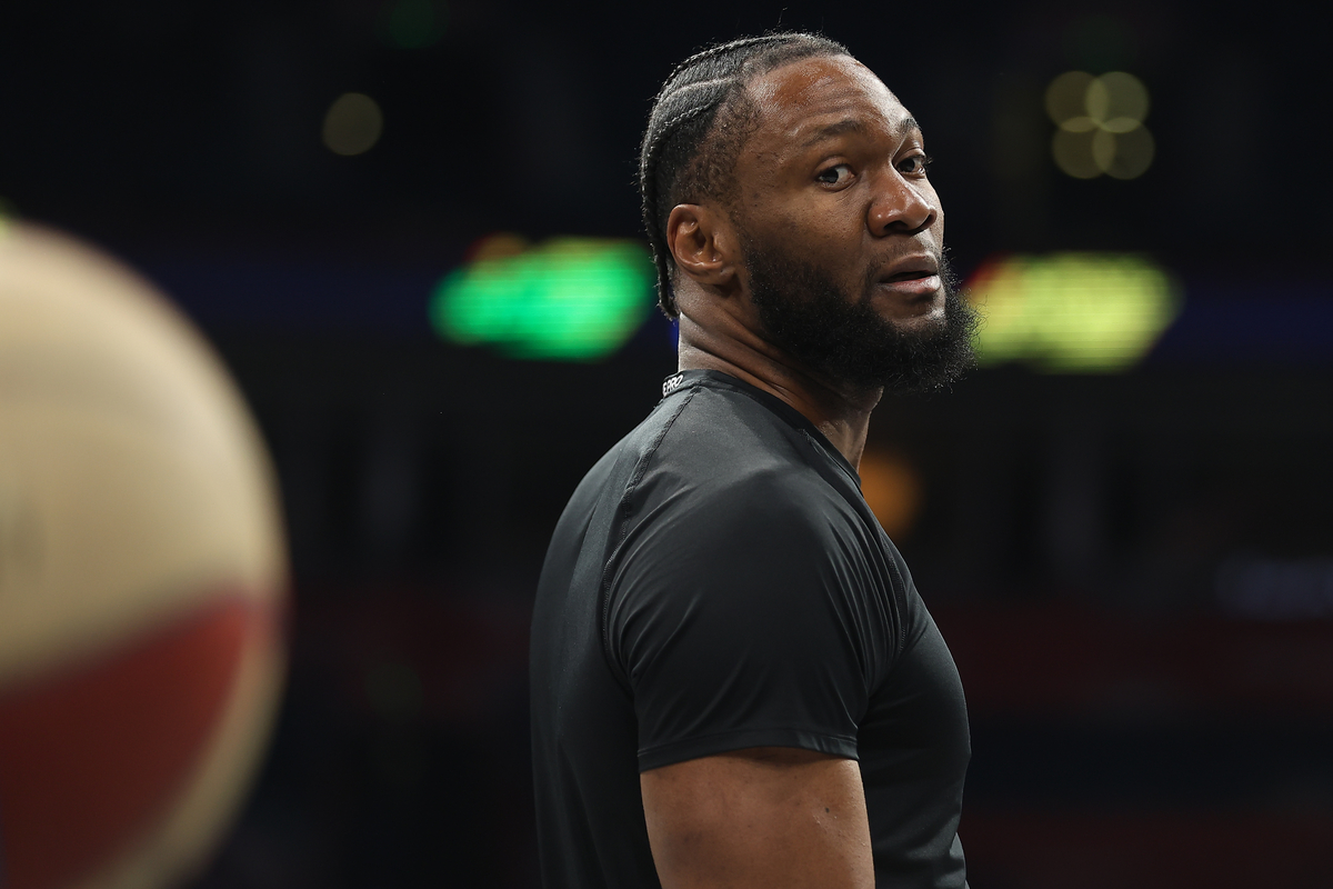 BRUNO FERNANDO kosarkas Partizana na utakmici ABA lige protiv Buducnosti u hali Beogradska Arena, Beograd 15.02.2026. godine Foto: Ivica Veselinov / MN PRESS KOSARKA, BASKETBALL, ABA LIGA, ABA LEAGUE, JADRANSKA LIGA, ADRIATIC LEAGUE, KK PARTIZAN, KK BUDUCNOST PODGORICA