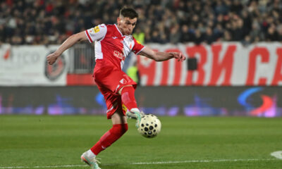 LAZAR RANDJELOVIC fudbaler Vojvodine Novi Sad na utakmici Superlige Prvenstva Srbije protiv Partizana na stadionu Karadjordje, Novi Sad 08.03.2026. godine Foto: Marko Metlas Fudbal, Partizan, Superliga Prvenstvo Srbije, Vojvodina Novi Sad