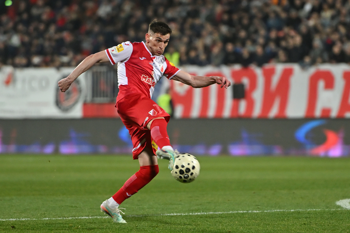 LAZAR RANDJELOVIC fudbaler Vojvodine Novi Sad na utakmici Superlige Prvenstva Srbije protiv Partizana na stadionu Karadjordje, Novi Sad 08.03.2026. godine Foto: Marko Metlas Fudbal, Partizan, Superliga Prvenstvo Srbije, Vojvodina Novi Sad