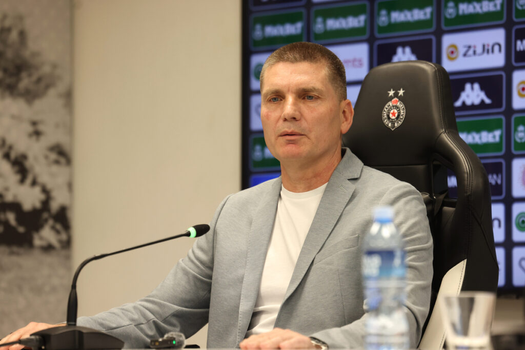 SRDJAN BLAGOJEVIC, promocija novog trenera Partizana, na stadionu JNA. Beograd, 10.03.2026. foto: MN Press / mn Fudbal, Partizan