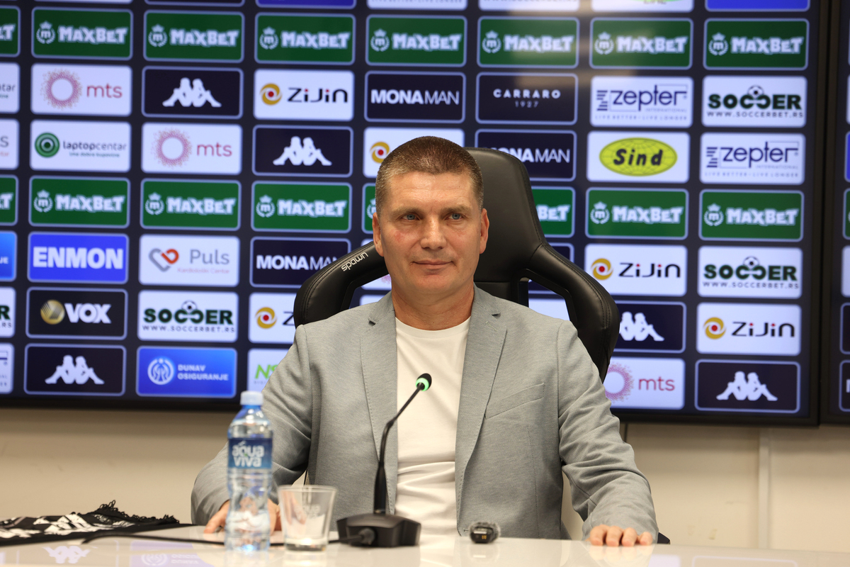 SRDJAN BLAGOJEVIC, promocija novog trenera Partizana, na stadionu JNA. Beograd, 10.03.2026. foto: MN Press / mn Fudbal, Partizan