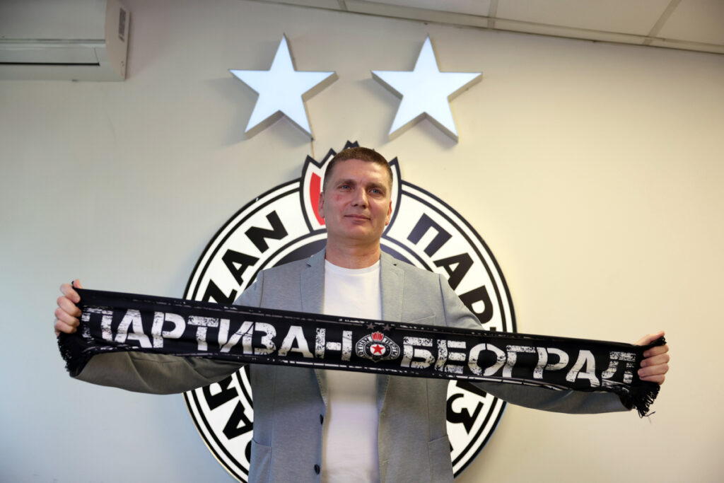 SRDJAN BLAGOJEVIC, promocija novog trenera Partizana, na stadionu JNA. Beograd, 10.03.2026. foto: MN Press / mn Fudbal, Partizan