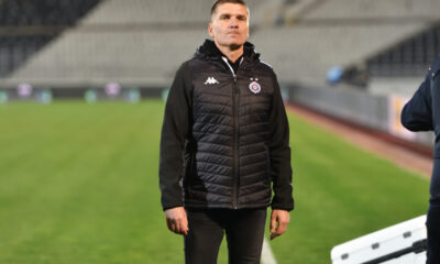 SRDJAN BLAGOJEVIC trener fudbalera Partizana na utakmici Superlige Prvenstva Srbije protiv TSC Backa Topola na stadionu Partizana, Beograd 14.03.2026. godine Foto: Marko Metlas Fudbal, Partizan, Superliga Prvenstvo Srbije, TSC Backa Topola