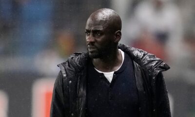 FILE - Ghana's head coach Otto Addo gestures during the international friendly soccer match between Brazil and Ghana in Le Havre, western France, on Sept. 23, 2022. (AP Photo/Christophe Ena, File)