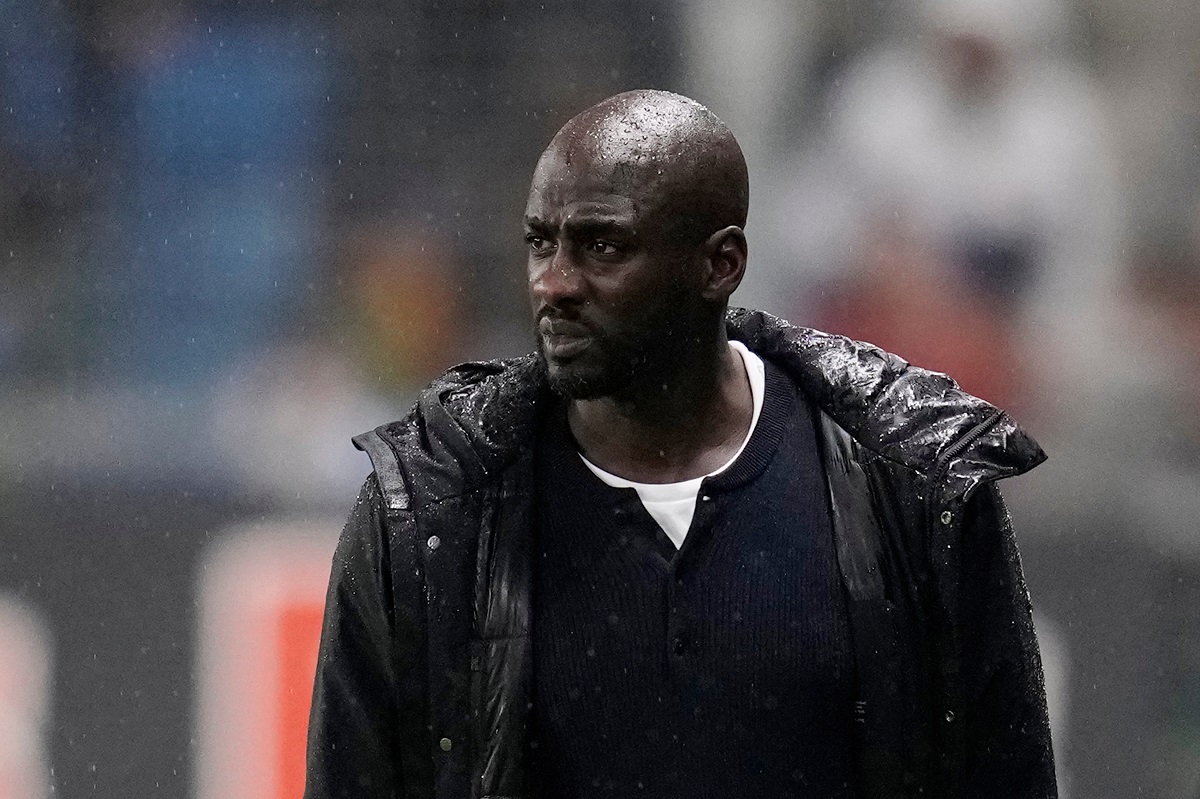 FILE - Ghana's head coach Otto Addo gestures during the international friendly soccer match between Brazil and Ghana in Le Havre, western France, on Sept. 23, 2022. (AP Photo/Christophe Ena, File)