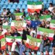 Iranian supporters react during the Women's Asia Cup soccer match between Iran and South Korea on the Gold Coast, Australia, Monday, March 2, 2026. (Dave Hunt/AAPImage via AP)
