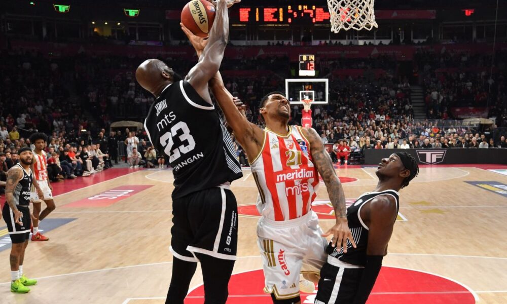 kosarkas Crvene zvezde na utakmici Jadranske ABA lige protiv Partizana u hali Beogradska arena, Beograd 22.03.2026. godine Foto: Marko Metlas