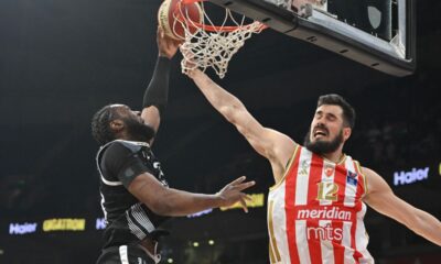 kosarkas Crvene zvezde na utakmici Jadranske ABA lige protiv Partizana u hali Beogradska arena, Beograd 22.03.2026. godine Foto: Marko Metlas Kosarka, Partizan, Jadranska ABA liga, Crvena zvezda