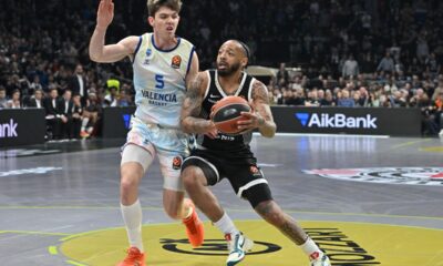 kosarkas Partizana na utakmici Evrolige protiv Valensije u hali Beogradska arena, Beograd 27.03.2026. godine Foto: Marko Metlas Kosarka, Partizan, Evroliga, Valensija