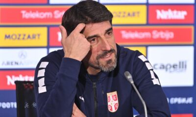 VELJKO PAUNOVIC selektor i trener fudbalera reprezentacije Srbije pres konferencija u sportskom centru FSS, Stara Pazova 30.03.2026. godine Foto: Marko Metlas Fudbal, Srbija, Pres konferencija