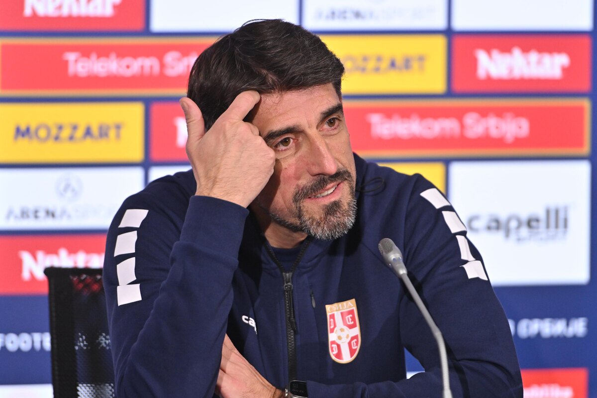 VELJKO PAUNOVIC selektor i trener fudbalera reprezentacije Srbije pres konferencija u sportskom centru FSS, Stara Pazova 30.03.2026. godine Foto: Marko Metlas Fudbal, Srbija, Pres konferencija