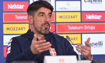 VELJKO PAUNOVIC selektor i trener fudbalera reprezentacije Srbije pres konferencija u sportskom centru FSS, Stara Pazova 30.03.2026. godine Foto: Marko Metlas Fudbal, Srbija, Pres konferencija