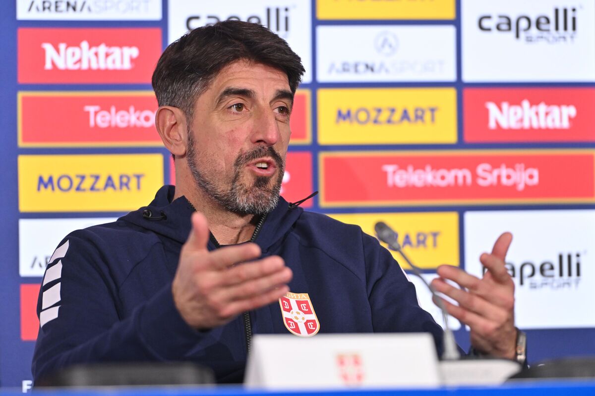VELJKO PAUNOVIC selektor i trener fudbalera reprezentacije Srbije pres konferencija u sportskom centru FSS, Stara Pazova 30.03.2026. godine Foto: Marko Metlas Fudbal, Srbija, Pres konferencija