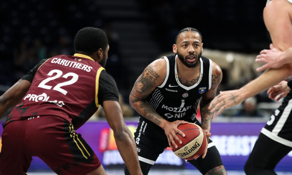 CARLIK JONES Karlik Dzons kosarkas Partizana na utakmici Jadranske ABA lige protiv KK Bosna u hali Beogradska arena, Beograd 30.03.2026. godine Foto: MN PRESS Kosarka, Partizan, Jadranska ABA liga, KK Bosna