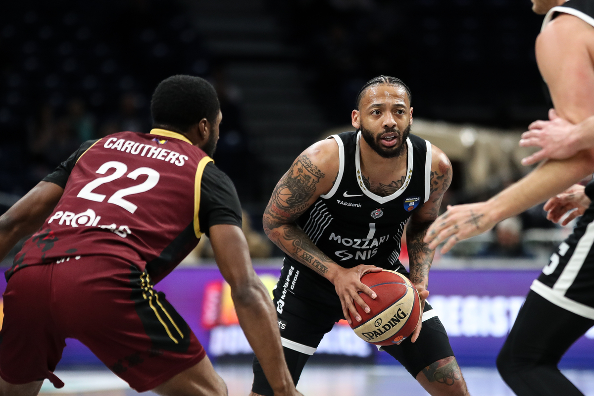CARLIK JONES Karlik Dzons kosarkas Partizana na utakmici Jadranske ABA lige protiv KK Bosna u hali Beogradska arena, Beograd 30.03.2026. godine Foto: MN PRESS Kosarka, Partizan, Jadranska ABA liga, KK Bosna