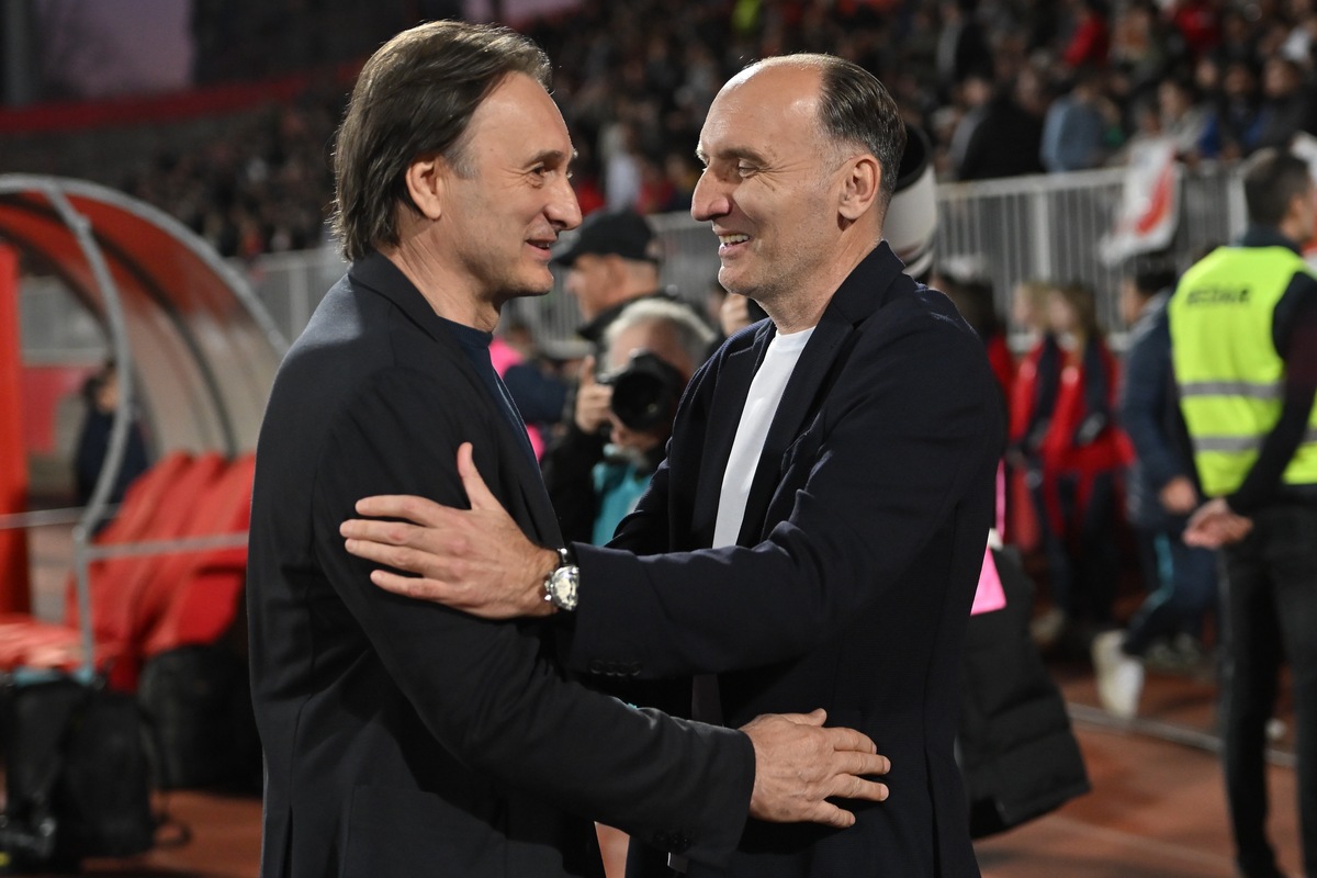 Trener Partizana na utakmici Superlige Prvenstva Srbije protiv Vojvodine Novi Sad na stadionu Karadjordje, Novi Sad 08.03.2026. godine Foto: Marko Metlas Fudbal, Partizan, Superliga Prvenstvo Srbije, Vojvodina Novi Sad
