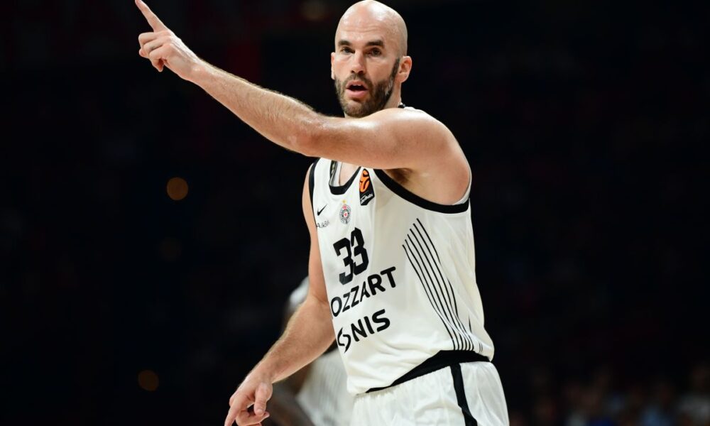 NICK CALATHES Nik Kalates, kosarkas Partizana, na utakmici Evrolige protiv Olimpijakosa, u hali Mira i prijateljstva u Pireju. Atina, 07.11.2025. foto: MN Press / kl Kosarka, Euroleague, Olimpijakos, Partizan