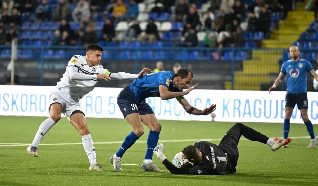MLADOST vs PARTIZAN Lucani, 21.03.2026. foto: MN PRESS / Mladjan Ivanovic Fudbal, Superliga Prvenstvo Srbije, Mladost, Partizan
