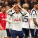 Tottenham's Xavi Simons reacts during the English Premier League soccer match between Tottenham Hotspur and Nottingham Forest in London, Sunday, March 22, 2026. (AP Photo/Dave Shopland)