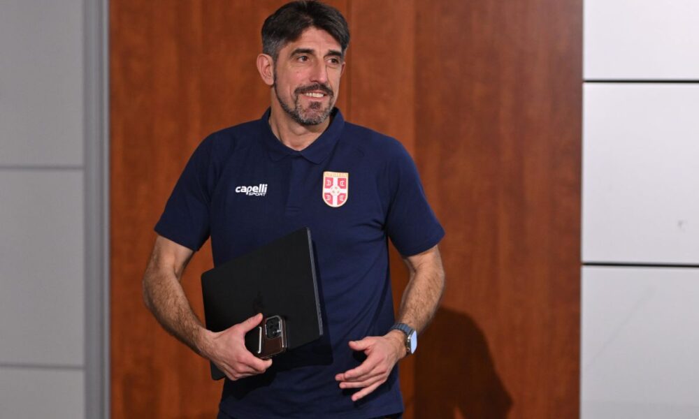 VELJKO PAUNOVIC selektor i trener fudbalske reprezentacije Srbije pres konferencija u sportskom centru FSS, Stara Pazova 23.03.2026. godine Foto: Marko Metlas Fudbal, Srbija, Pres konferencija