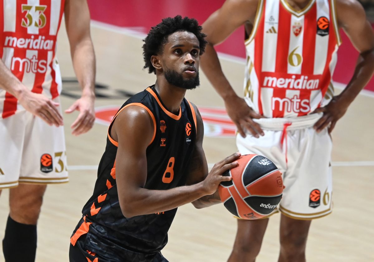 JEAN MONTERO Dzin Montero, kosarkas Valensije, na utakmici Evrolige protiv Crvene zvezde, u hali Aleksandar Nikolic. Beograd, 06.01.2026. foto: Nebojsa Parausic Kosarka, Euroleague, Crvena zvezda, Valensija