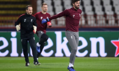ALISSON BECKER Alison Beker golman fudbalera Liverpula na treningu pre utakmice UEFA Lige Sampiona protiv Crvene zvezde na stadionu Rajko Mitic, Beograd 05.11.2018. godine Foto: Marko Metlas Fudbal, Crvena zvezda, UEFA Liga Sampiona , Liverpul