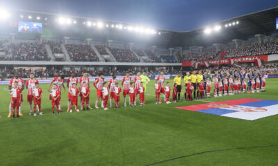EKIPA fudbalera Crvene zvezde na utakmici finala Kupa Srbije protiv Vojvodine Novi Sad na stadionu Lagator, Loznica 21.05.2024. godine Foto: Marko Metlas Fudbal, Crvena zvezda, Kup Srbije, Vojvodina Novi Sad