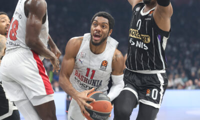 TRENT FORREST Trent Forest kosarkas Baskonije na utakmici Evrolige protiv Partizana u hali Beogradska Arena, Beograd 28.02.2025. godine Foto: Ivica Veselinov / MN PRESS KOSARKA, BASKETBALL, EVROLIGA, EUROLEAGUE, PARTIZAN, BASKONIA, BASKONIJA